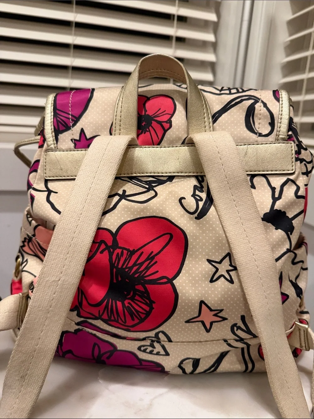 Coach Poppy Y2K Kyra Floral Graffiti Backpack